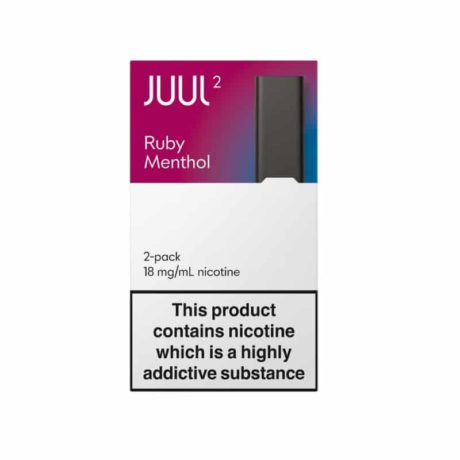 JUUL2 Pods Ruby Menthol 18mg 2pk packaging.