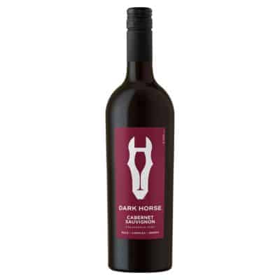 A bottle of Dark Horse Cabernet Sauvignon, a popular winter wine choice.