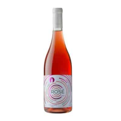 A bottle of Gaea Karyos Rosé wine.