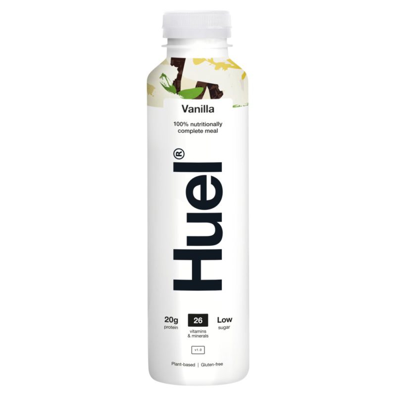 A bottle of Huel Ready-to-Drink Complete Meal - Vanilla, a convenient and nutritious meal replacement shake.