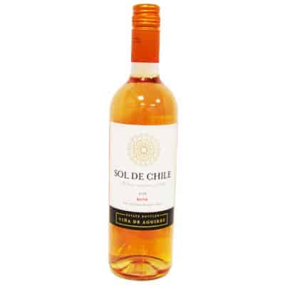 A bottle of Sol de Chile Rosé wine.