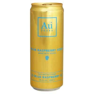 A can of Au Vodka Blue Raspberry.