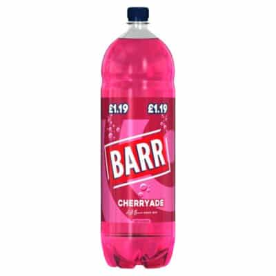 A 2L bottle of Barr Cherryade.