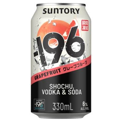 196 Grapefruit with Shochu, Vodka & Soda Alcoholic Pre-mixed Drink 12 x 330ml case.