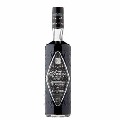 A bottle of Antica Sambuca Black Liquorice 70cl.