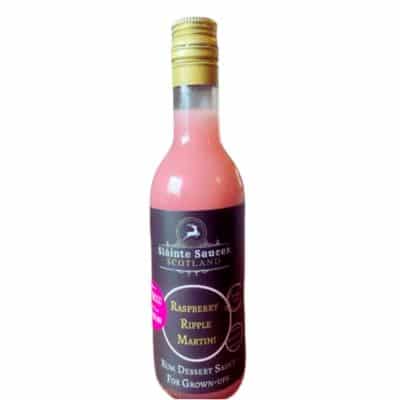 Slainte Sauces Raspberry Ripple Martini Rum Sauce 185ml bottle.